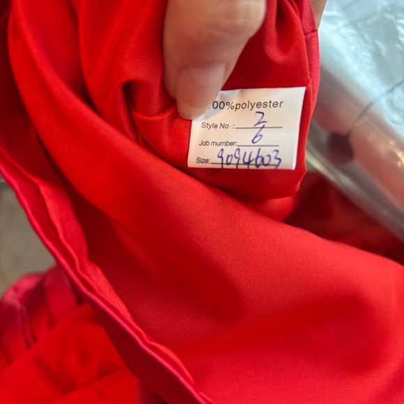NEW Red Dress Satin Dress One Shoulder Dress NWT Size S/6 - Picture 8 of 10